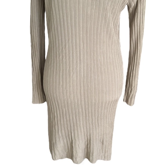 MM Lafleur Graham Beige Ribbed Tie Front Draped Kimono Long Ballet Cardigan - M - Picture 13 of 16